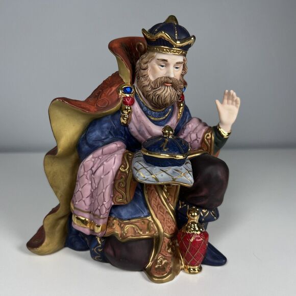 Replacement Kneeling King For Kirkland 75177 Porcelain Nativity Set Blue Box - Picture 1 of 7